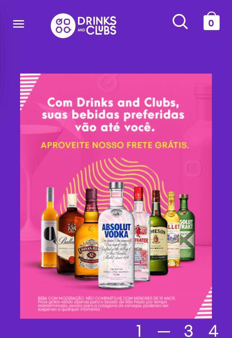 Tudo para os seus drinks está no Drinks & Clubs!