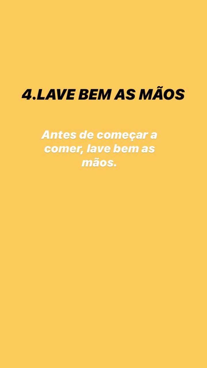 Lave bem as mãos