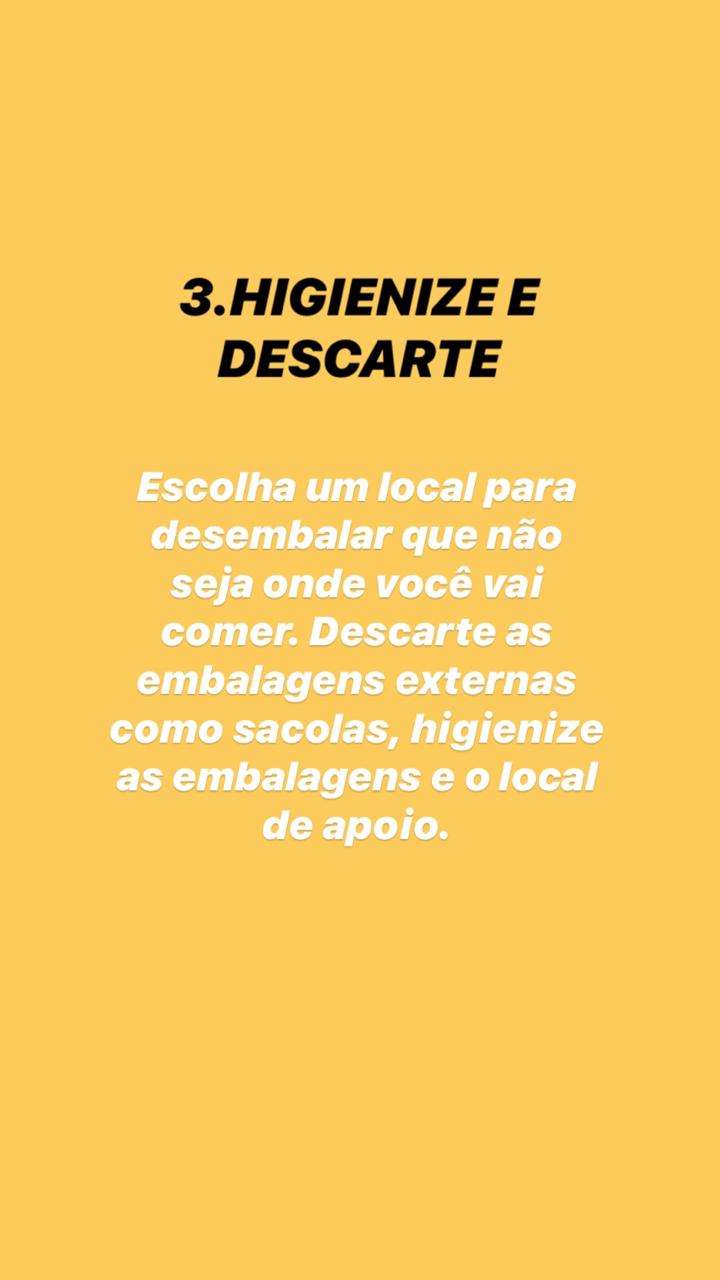 Higienize e descarte